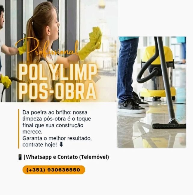 PROFISSIONAL DE LIMPEZA PÓS OBRAS E profundas.