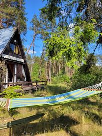 Ogrodzony domek letniskowy Kaszuby drewniany