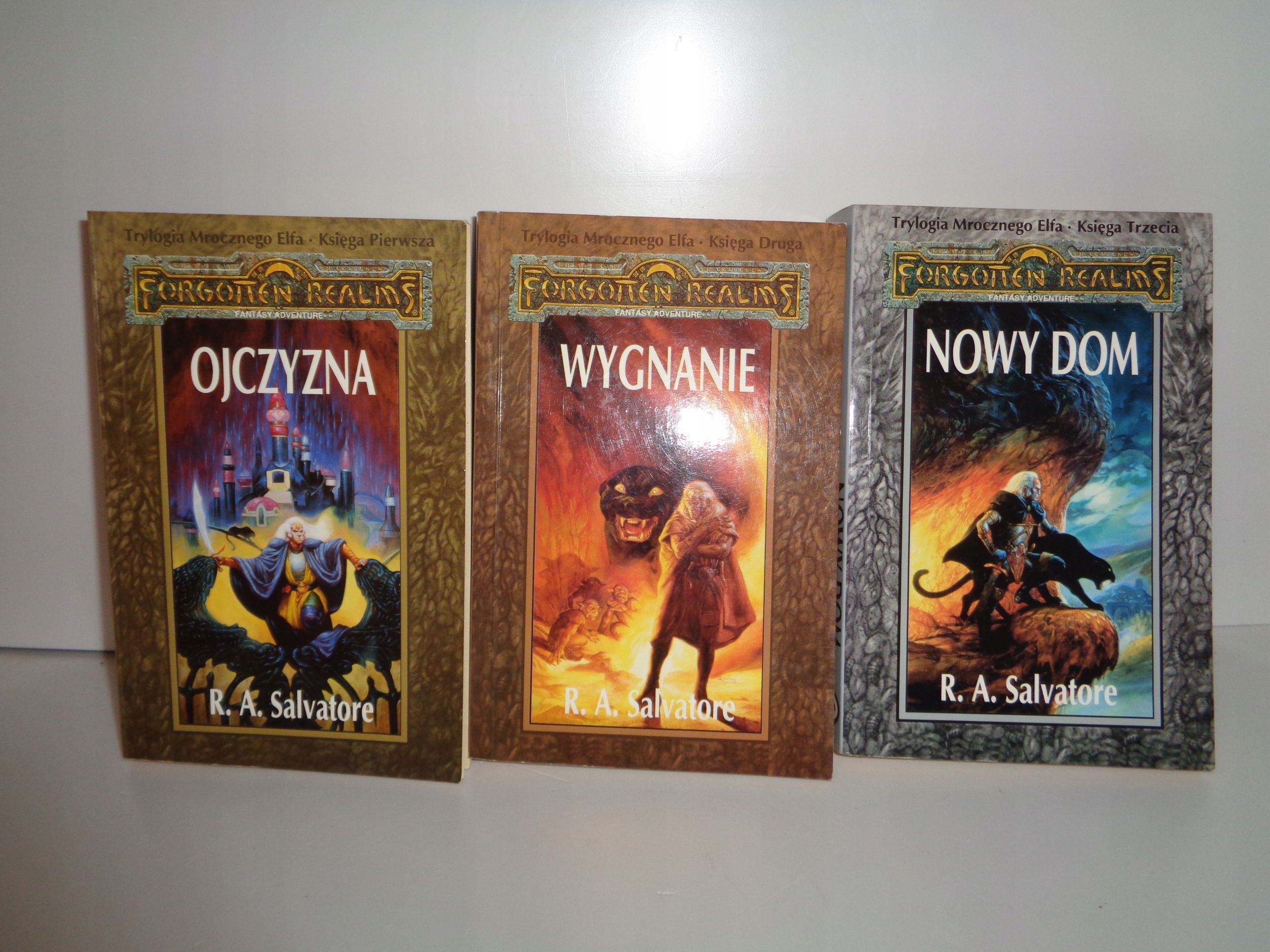 R.A.Salvatore Trylogia Mrocznego Elfa x3: Ojczyzna, Wygnanie, Nowy dom