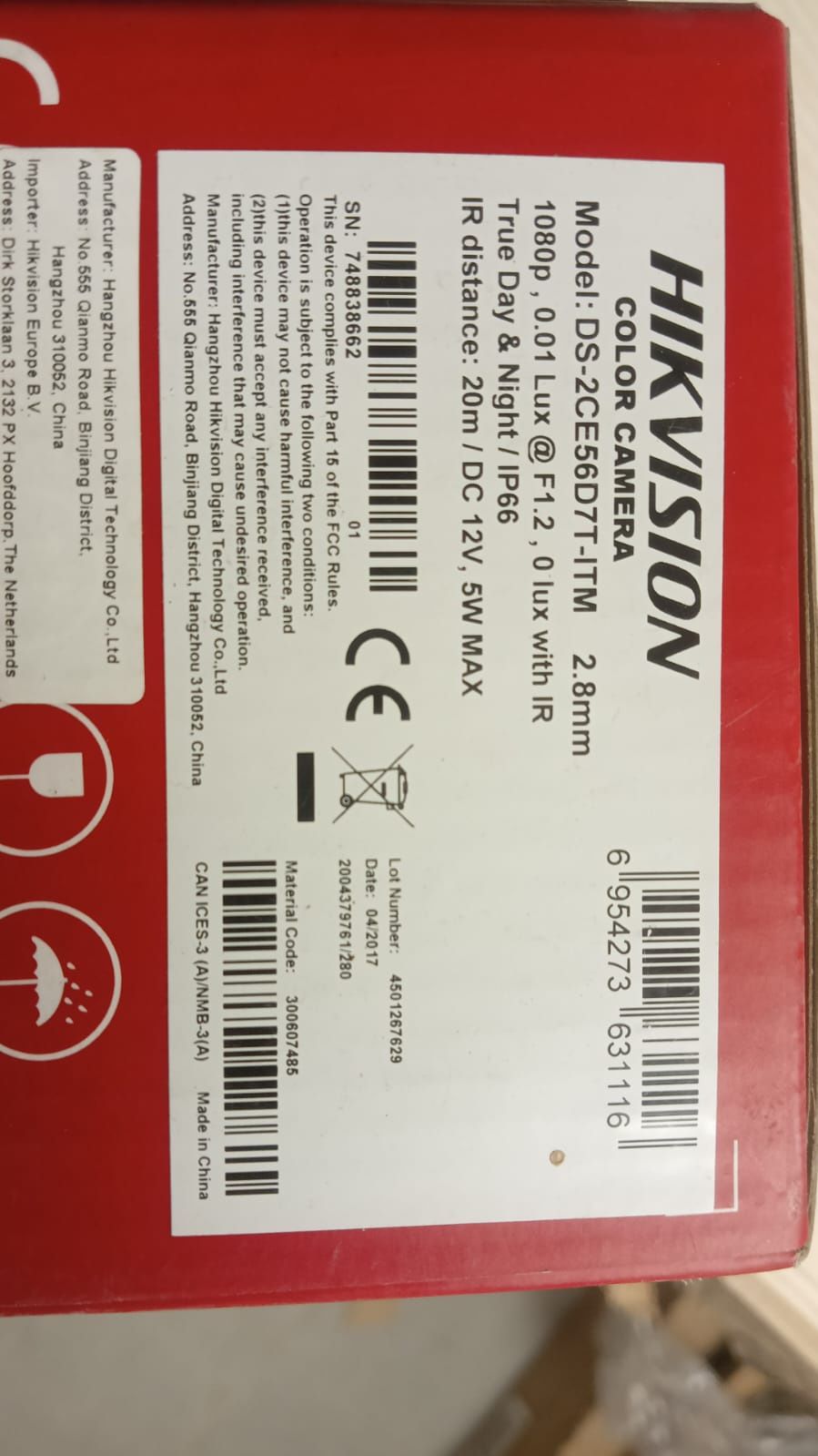 Kamera hikvision DS-2CE56D7T-IMT 2.8mm