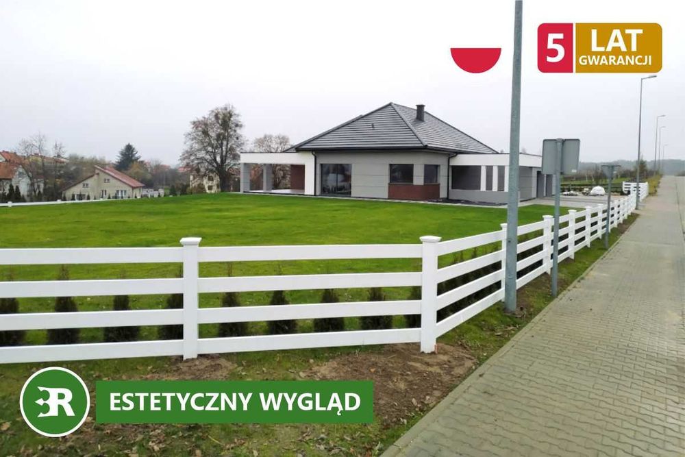 Ogrodzenie PCV dla domu, koni, łąki Texas IV - 5 LAT GWARANCJI
