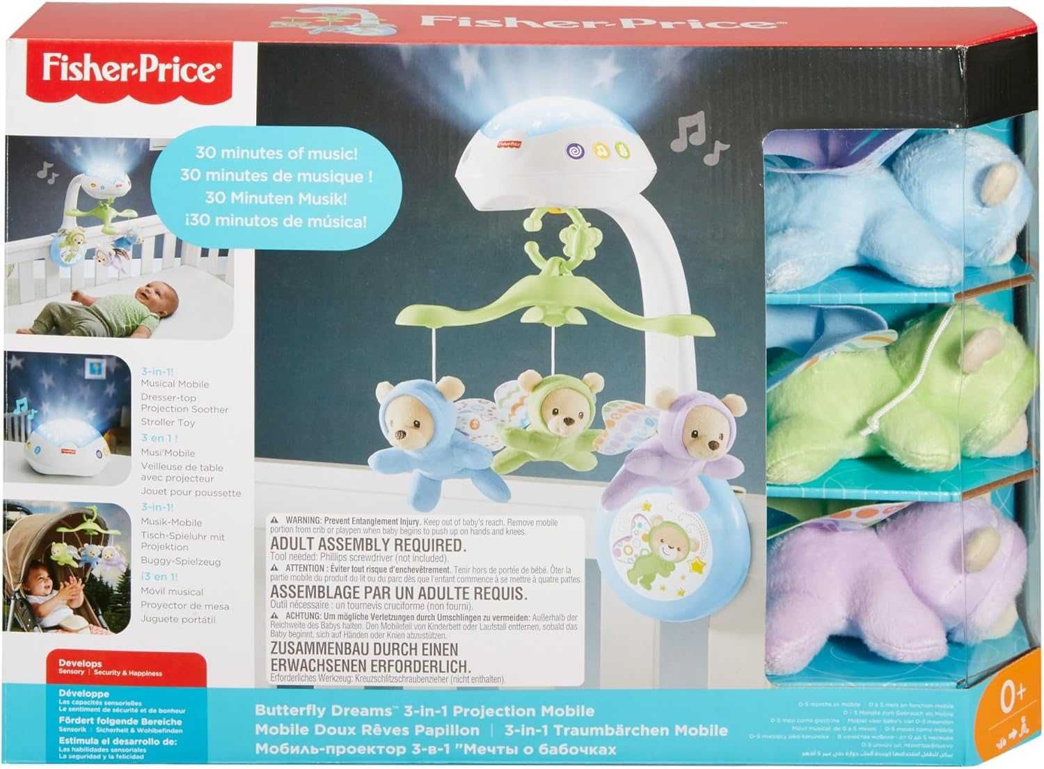 Karuzelka z misiami 3w1 - Fisher Price