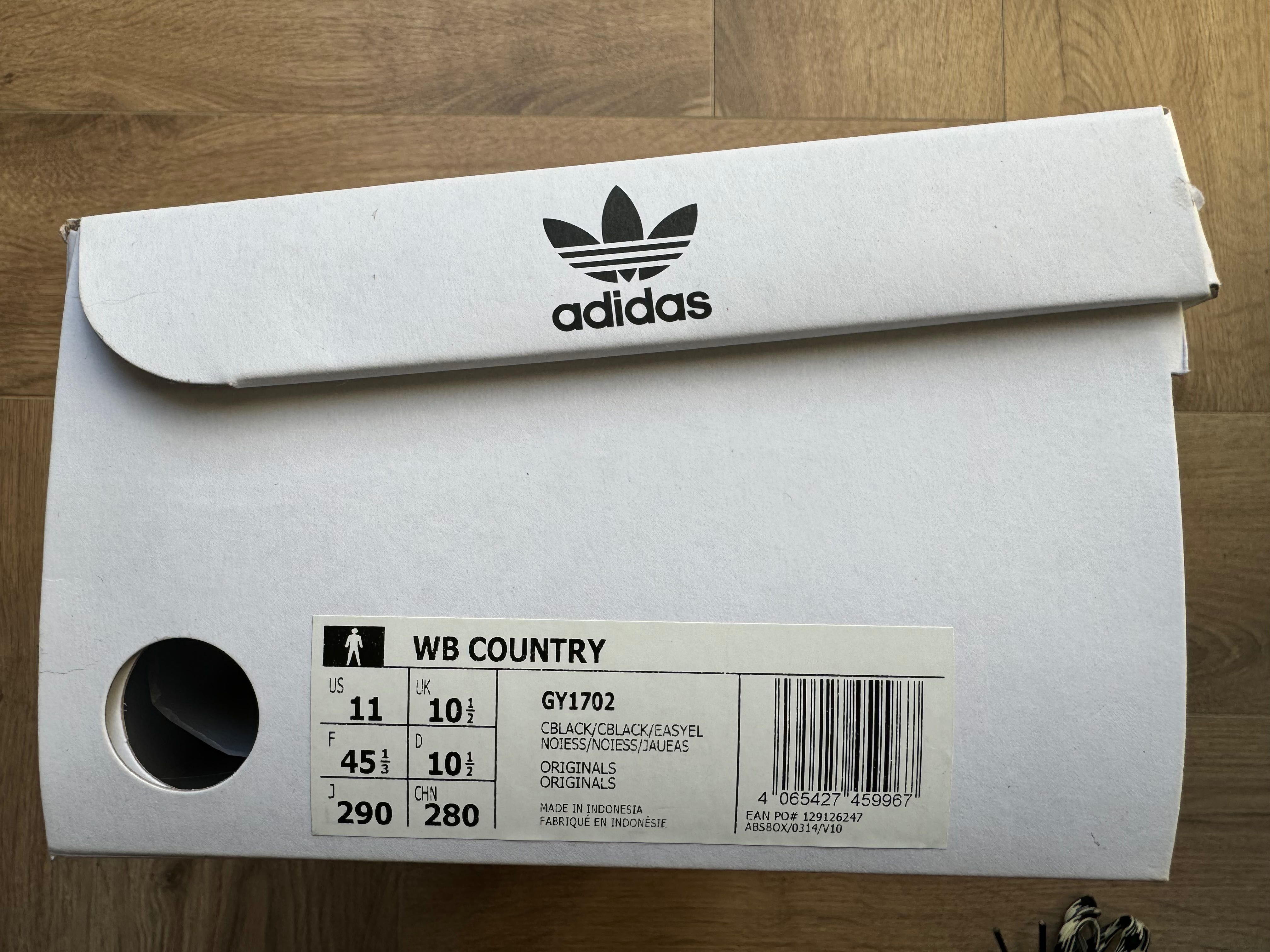 Buty Adidas x Wales Bonner Country Black, 45 1/3 edycja kolekcjonerska