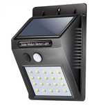 Candeeiro solar sensor movimento 20 LED p/ exterior
