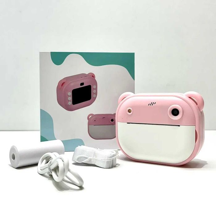 Фотоапарат-принтер чб друк  2 рулони термопапери фото відео ігри SD