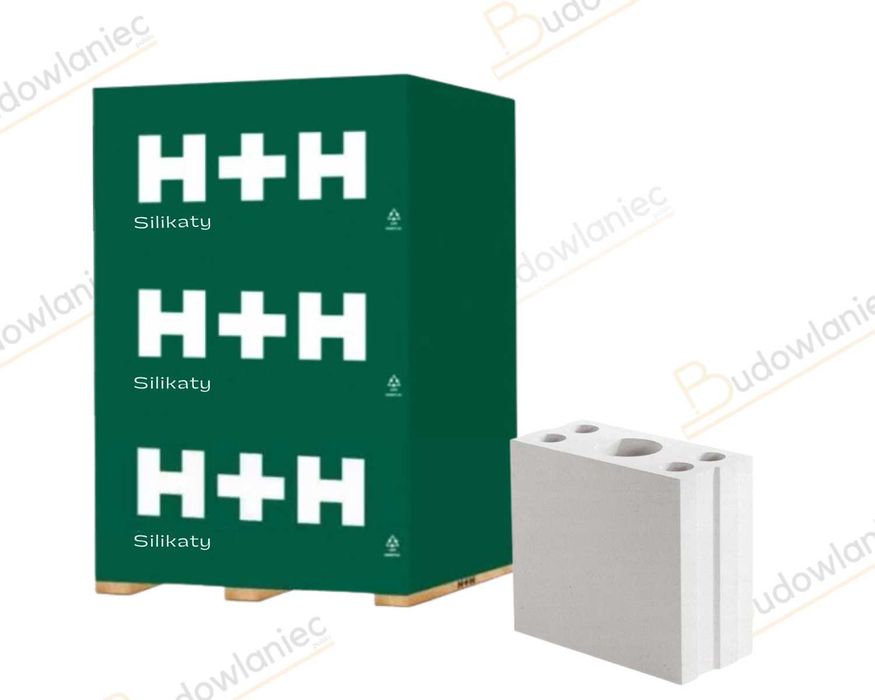 Cegła wapienno piaskowa H+H silikat N12, 25x12x22 kl.15 + dost Poznań