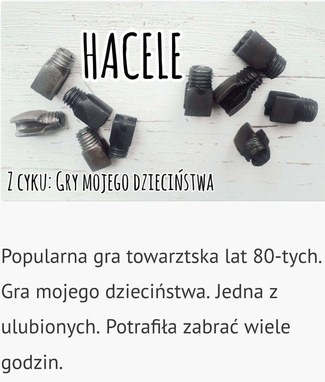 Jeden surowy hacel do gry PRL w ciupy koble sztole gonggi ki