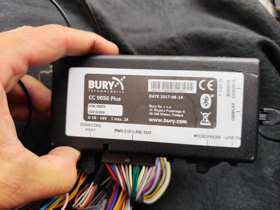 Zestaw głośnomówiący Bury CC9056 plus Focus mk3 cały zestaw