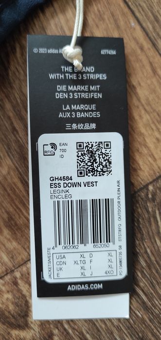L-XL Adidas оригінальна чоловіча жилетка пуховик GH4584