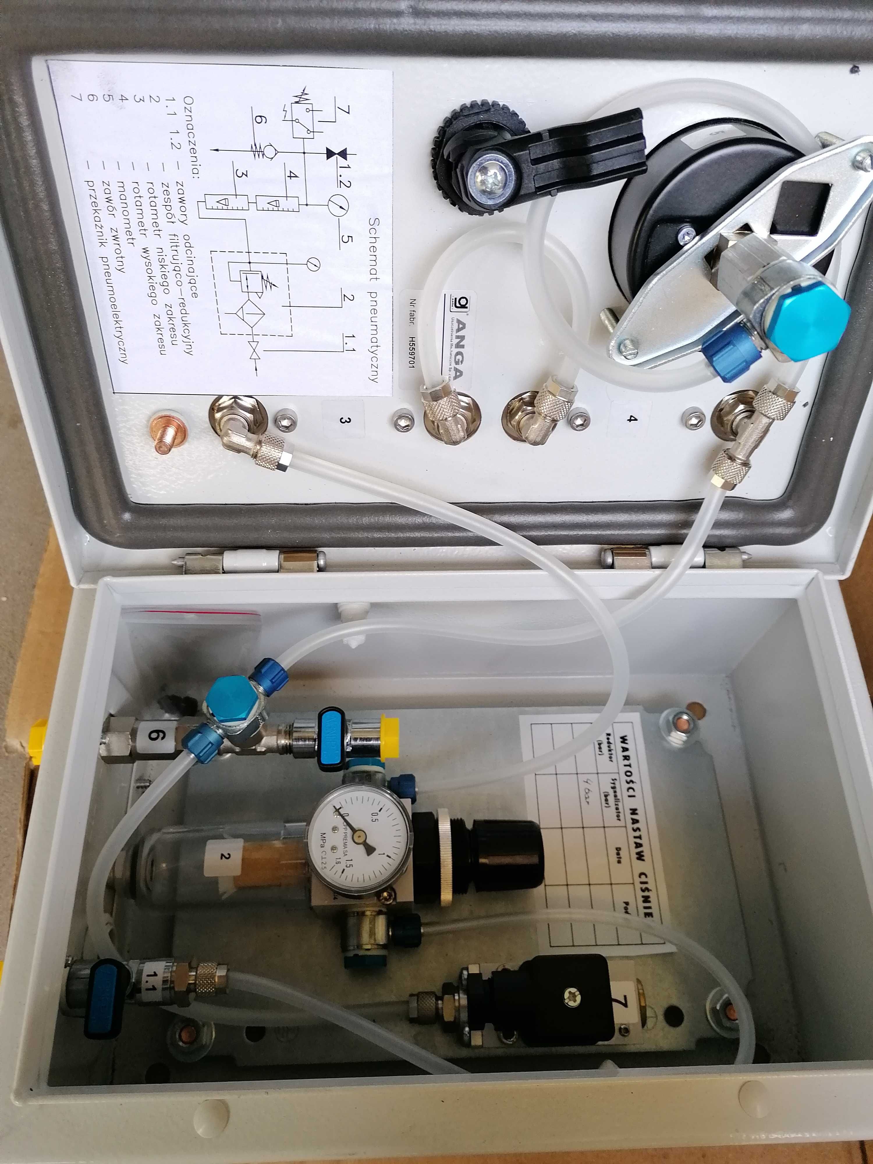 ANGA uszczelnienia mechaniczne  schemat pneumatyczny