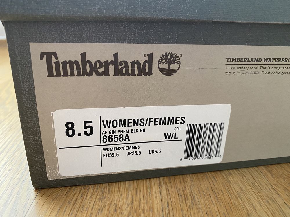 Buty trapery Timberland czarne czarny klasyczne 39,5 39 40