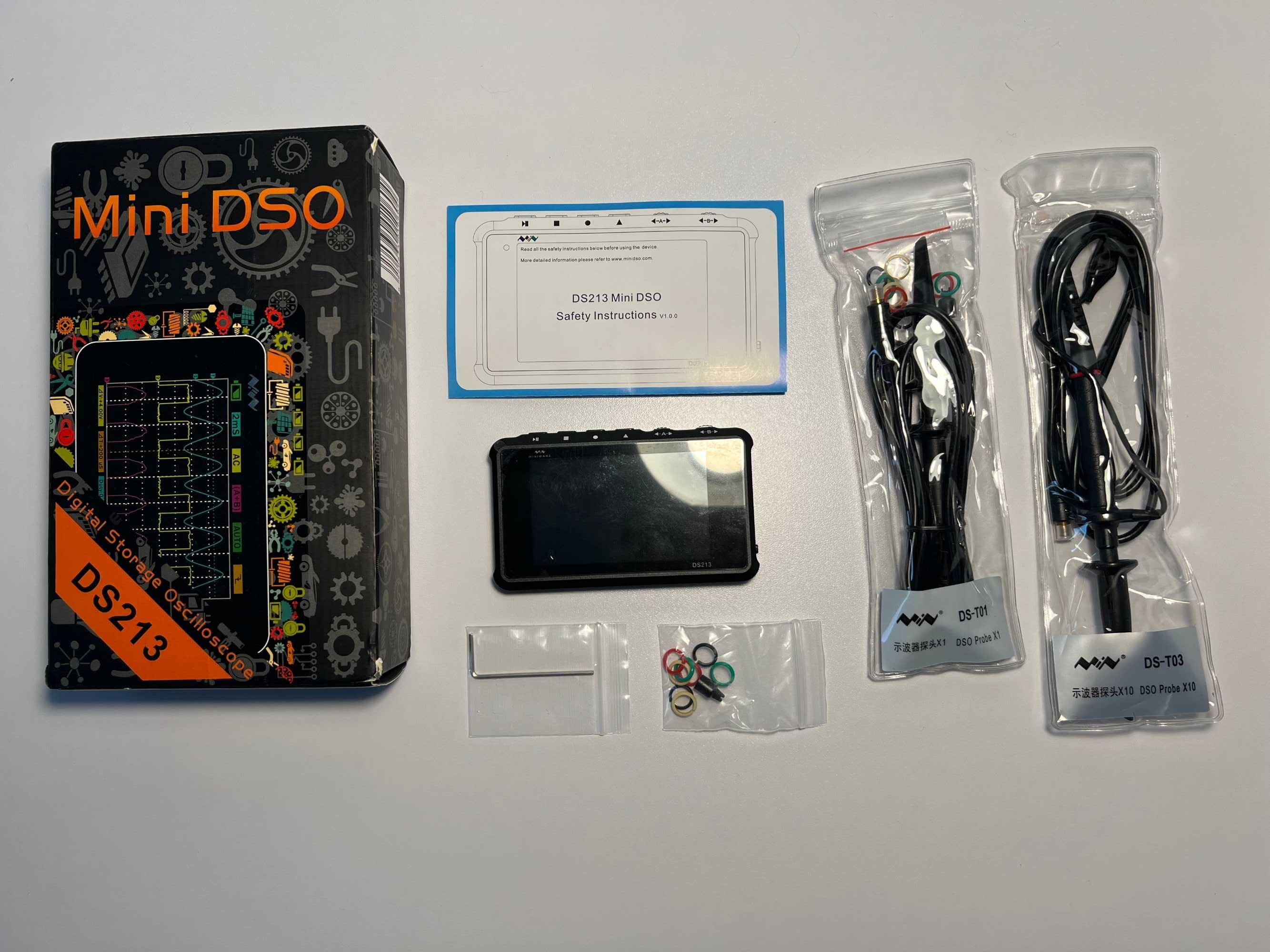 Портативний цифровий осцилограф Miniware DS213 + сумка для перенесення