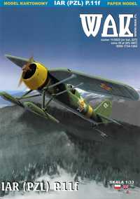 WAK 11 2023 PZL P.11F IAR model 1:33 modelarz