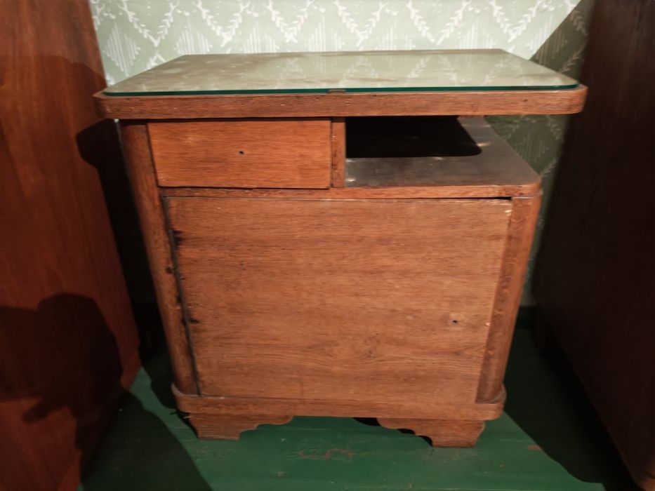 Toaletka z lustrem i dwie szafki nocne solidne drewno styl vintage