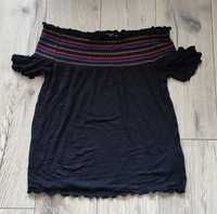 Koszulka dziewczęca z krótkim rękawem hiszpanka czarna Reserved 152
