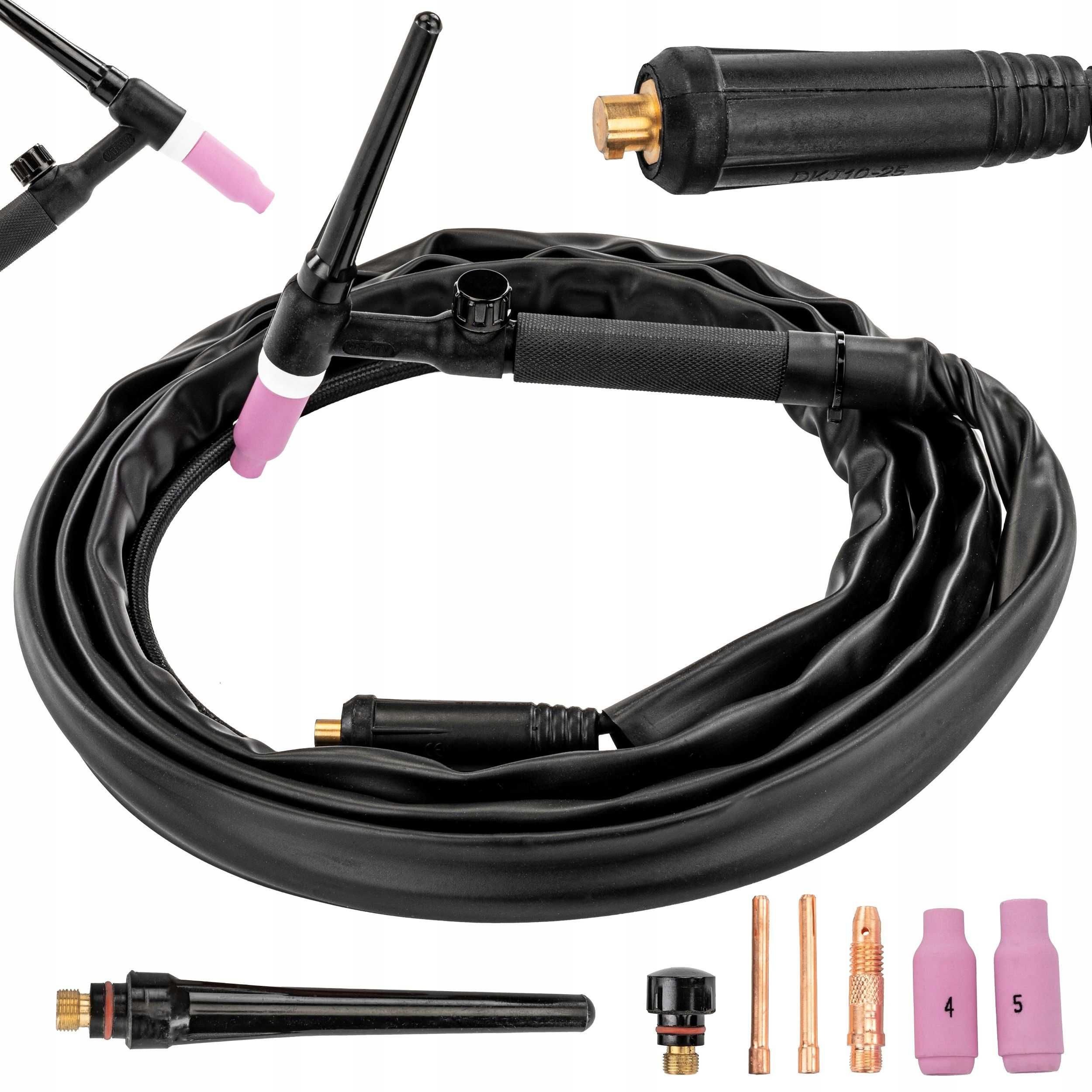 Uchwyt spawalniczy przewód tig lift wp17v 16-25 3 m zaworek