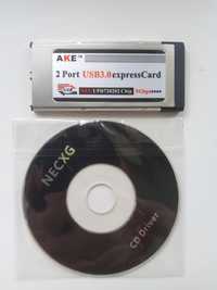 ExpressCard Usb 3.0 два порта, адаптер, PCI-E карта 34/54mm