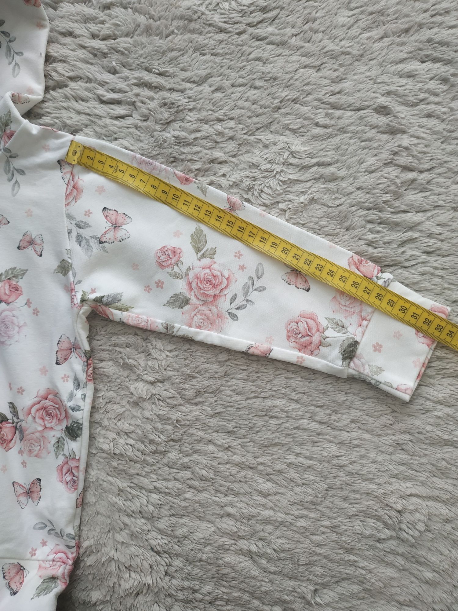 Nowa bluza/suwak/kaptur/biała/kwiaty/motyle/jak newbie/Haydi/r.98/104