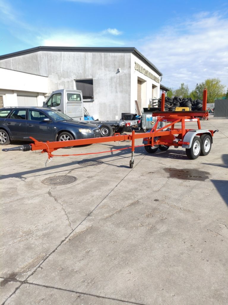 DMC 2700 kg.mocna Dłużyca dwuosiowa przyczepa sprowadzona