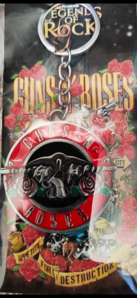 Porta chaves Guns N' Roses Patch LeGo Slash Axel Remendo Rock Merch