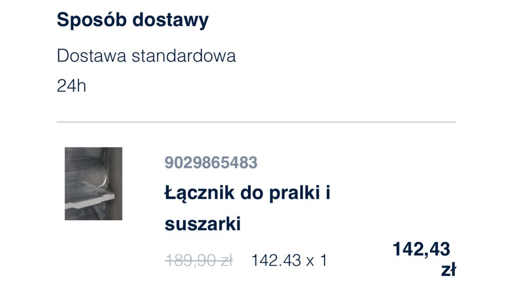 Łacznik do pralki i suszarki