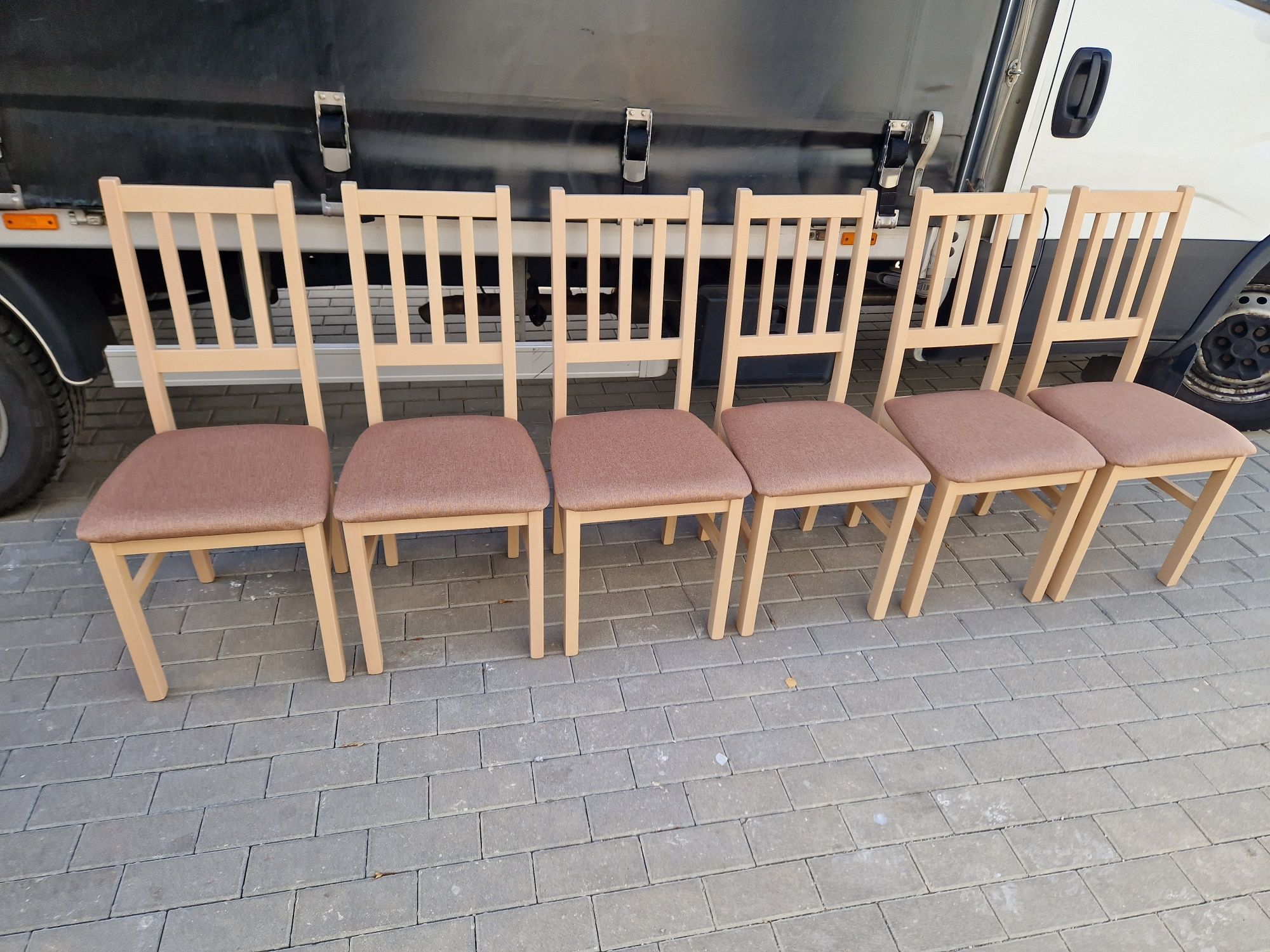 Nowe: Stół 80x140/180 + 6 krzeseł, 38 kolorów, transport cała POLSKA