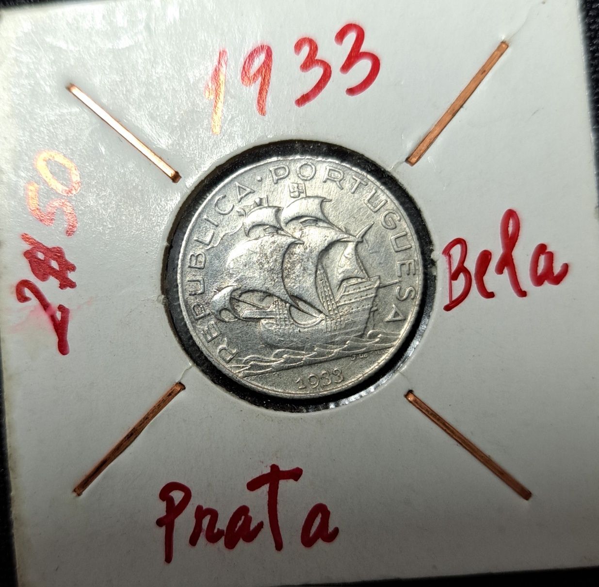 Moeda de 2$50 1933,prata.