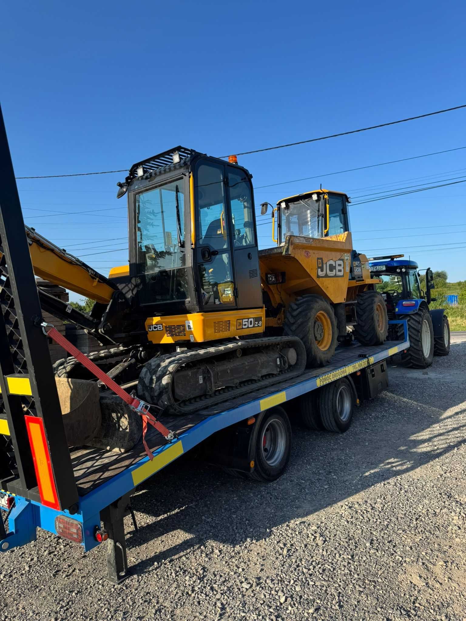 Pomoc drogowa laweta 15T transport maszyn samochodów holowanie Kraków