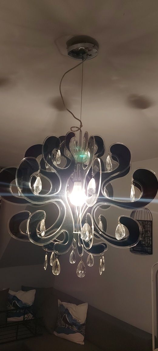 Lampa, czarna, glamour