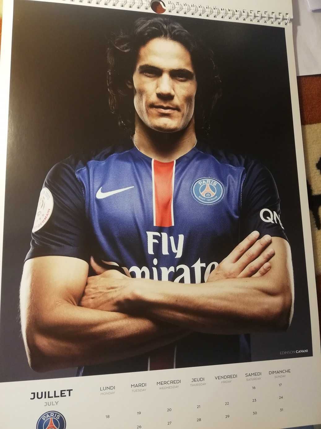 Oryginalny kalendarz klubu Paris St. Germain 2016