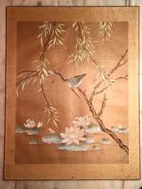 SEDA IV - pintado à mão - China - anos 50 - 45,5 x 35,5 cm/s