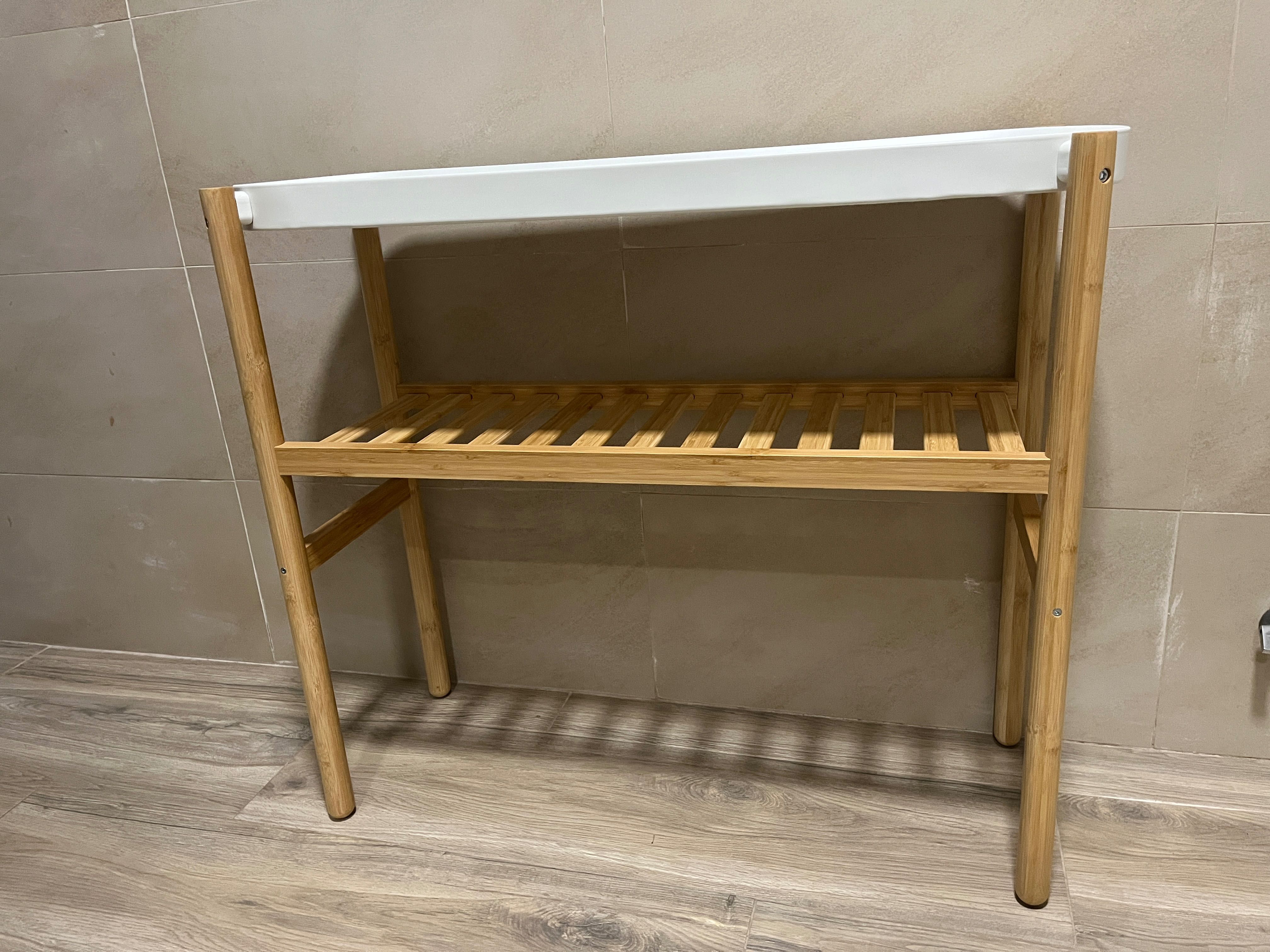 Floreira, bambu/branco, 70 cm - IKEA