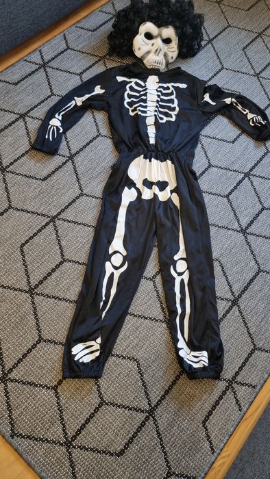 Strój kościotrup 7 8 lat halloween
