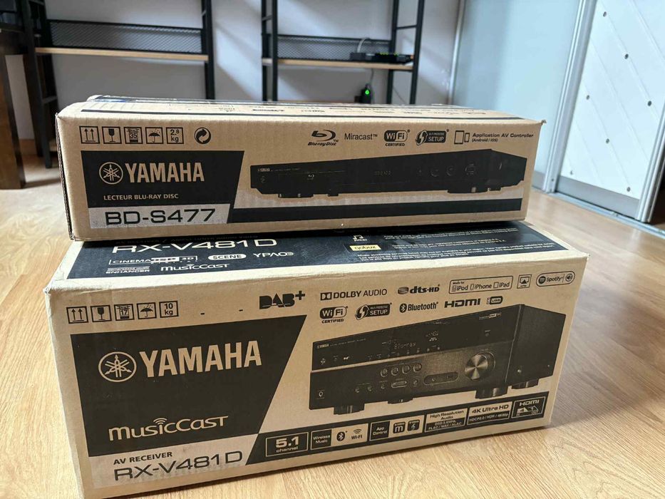 Amplituner Yamaha oraz odtwarzacz płyt