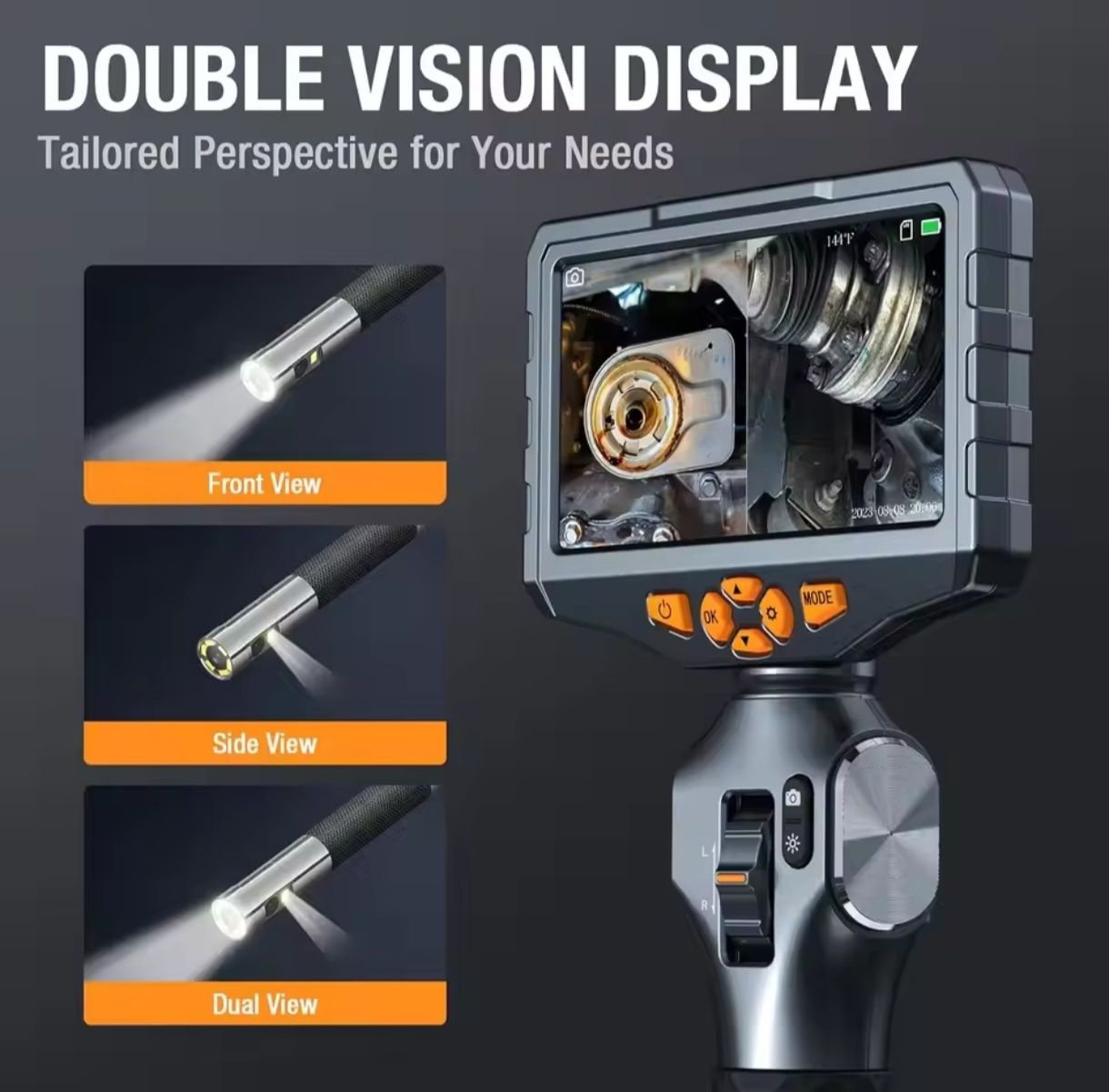 TESLONG TD500 Dual Lens 6,5mm,поворотний ендоскоп