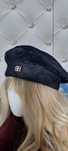Czarny beret BB alpaka premium