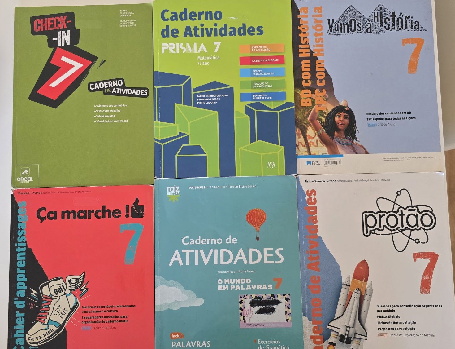 Manuais do 7 ano e Livros de fichas 5°/6°/7° anos