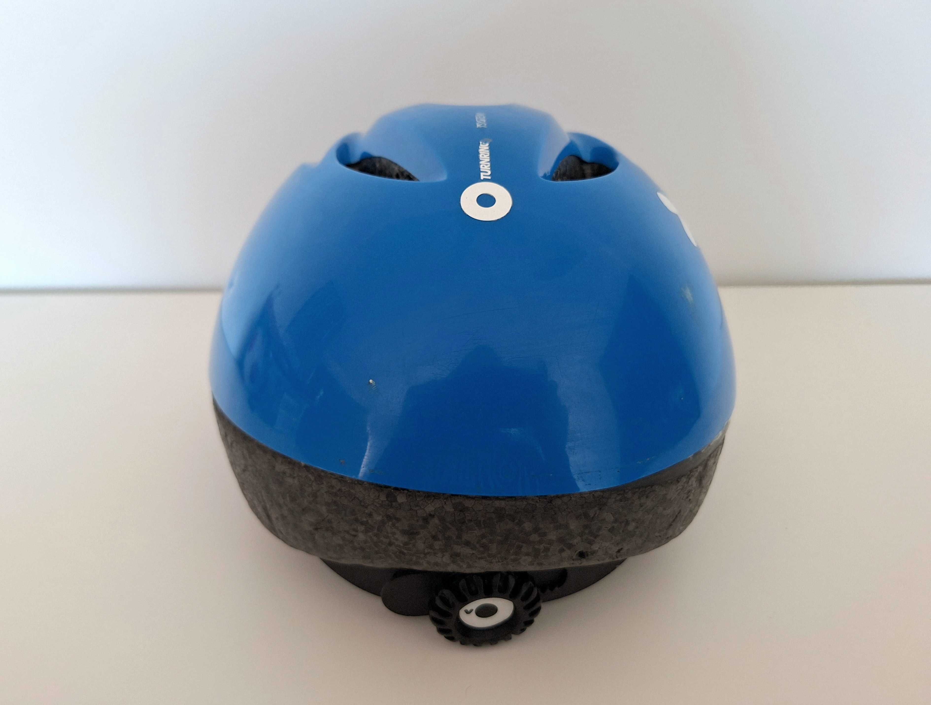 PIĘKNY LEKKI Kask BTWIN kh 300 blue kid rozmiar M / 52-56 młodzieżowy