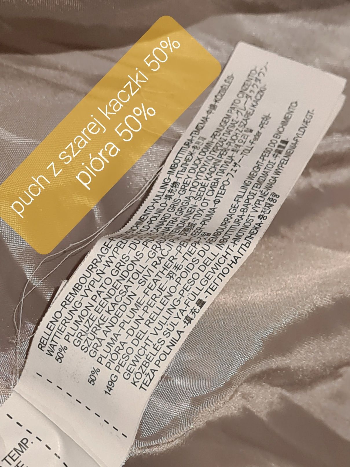 Puchowa jaknowa ciepła Puch kaczy 50% pióra 50% Zara 4-5 lat kurtka