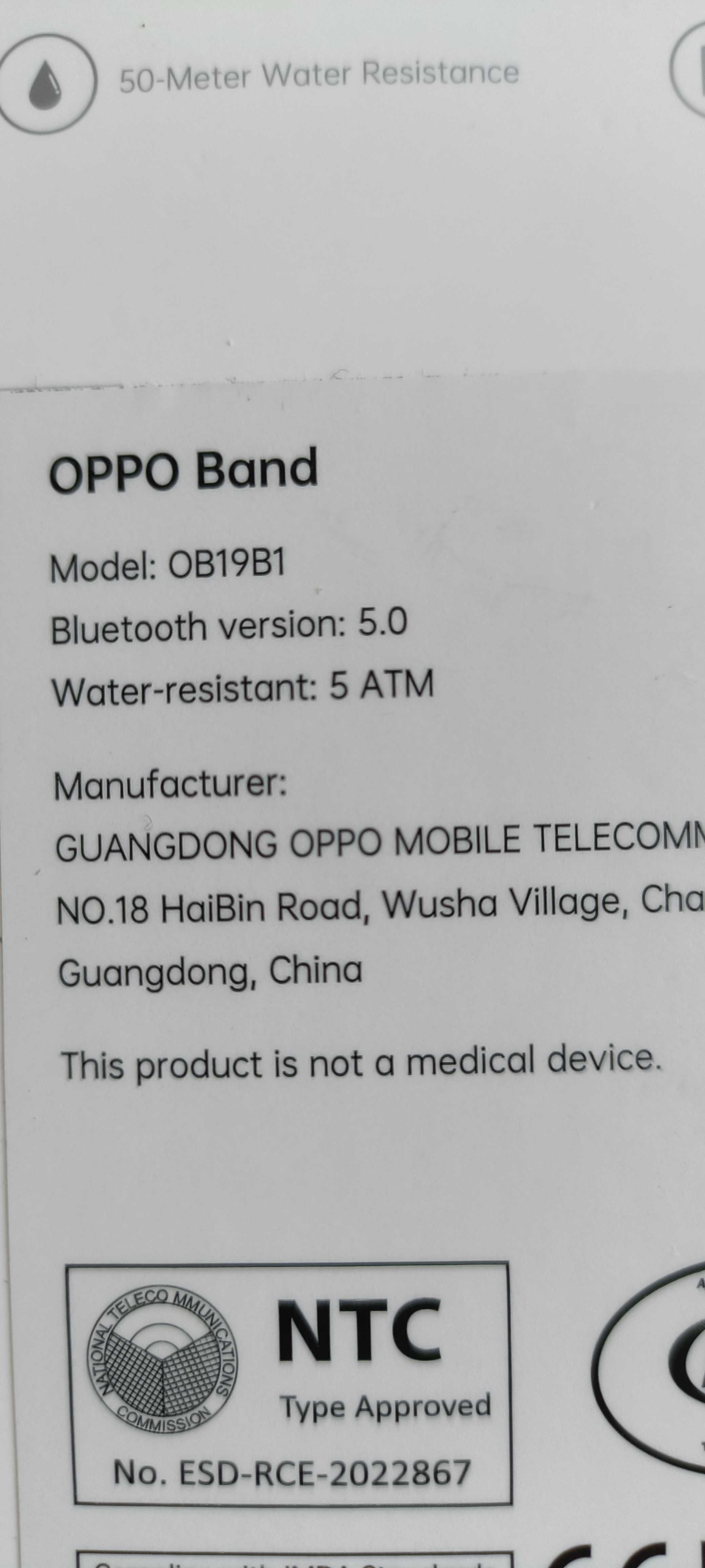 Nowa opaska Smartband smartwatch zegarek Oppo czarna Kurier 0zł