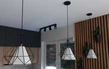 Lampa wisząca x 4 DIAMOND styl boho loft