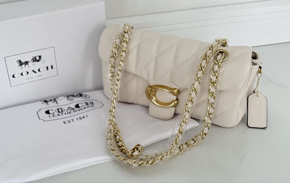 Coach torebka kremowa