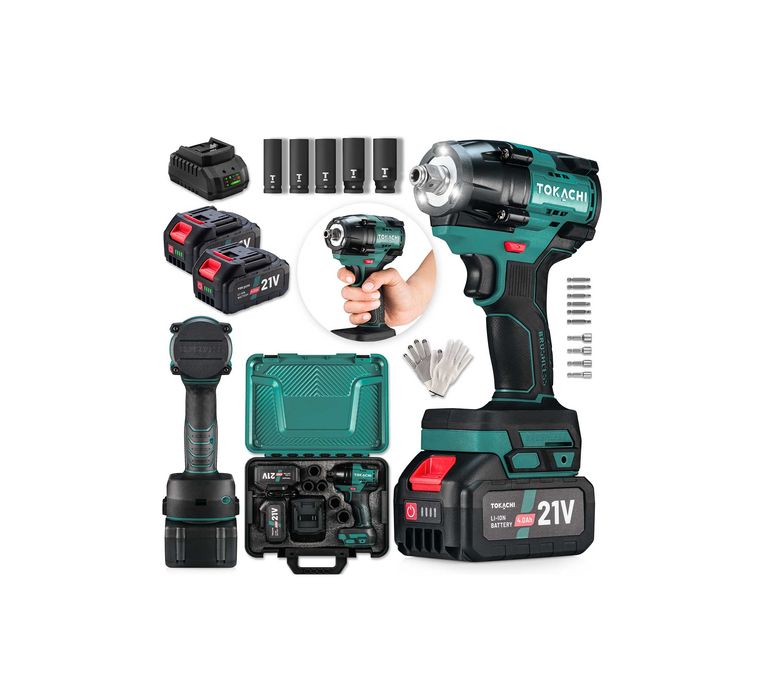 ZESTAW 2w1 Klucz Udarowy akumulatorowy 800Nm bezszczotkowy mocny 21V