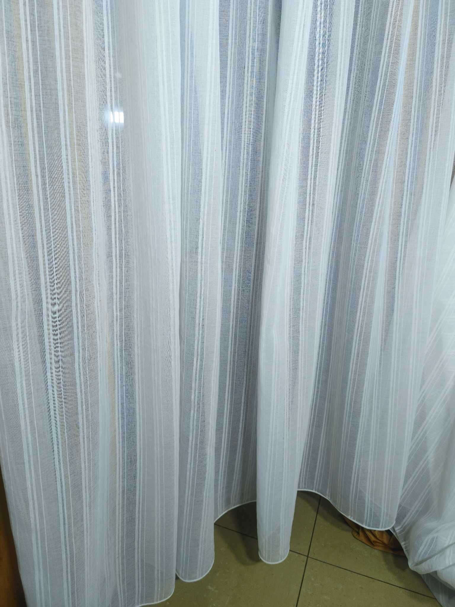 firanki z metra GRUBSZE biały+obciąż, zaciemn. wys 280 cm DOBRA CENA