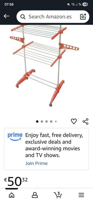 TendoSpazio Vertical Clothes Airer – 24 Metres of Drying, Adjustable,