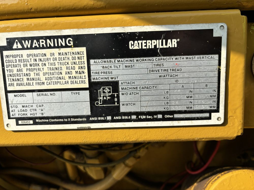 Wózek widłowy widlak Caterpillar C60C 4T Udźwigu
