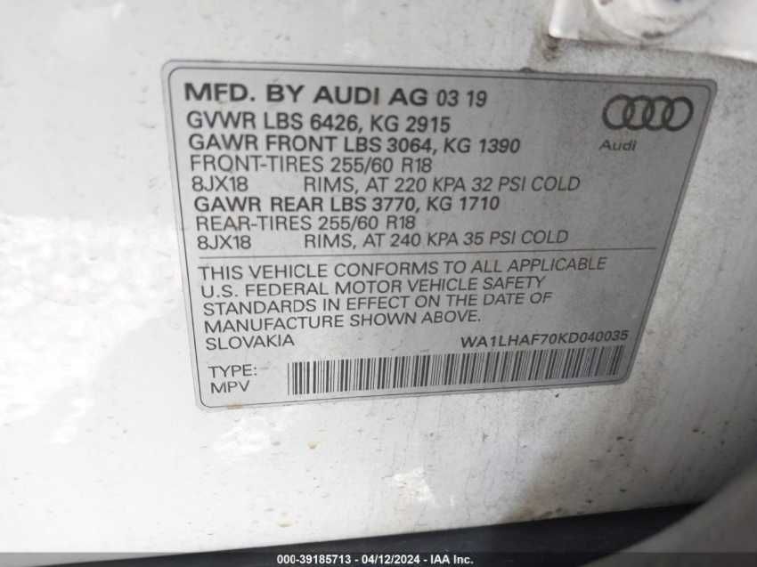 Audi Q7 45 Premium 2019