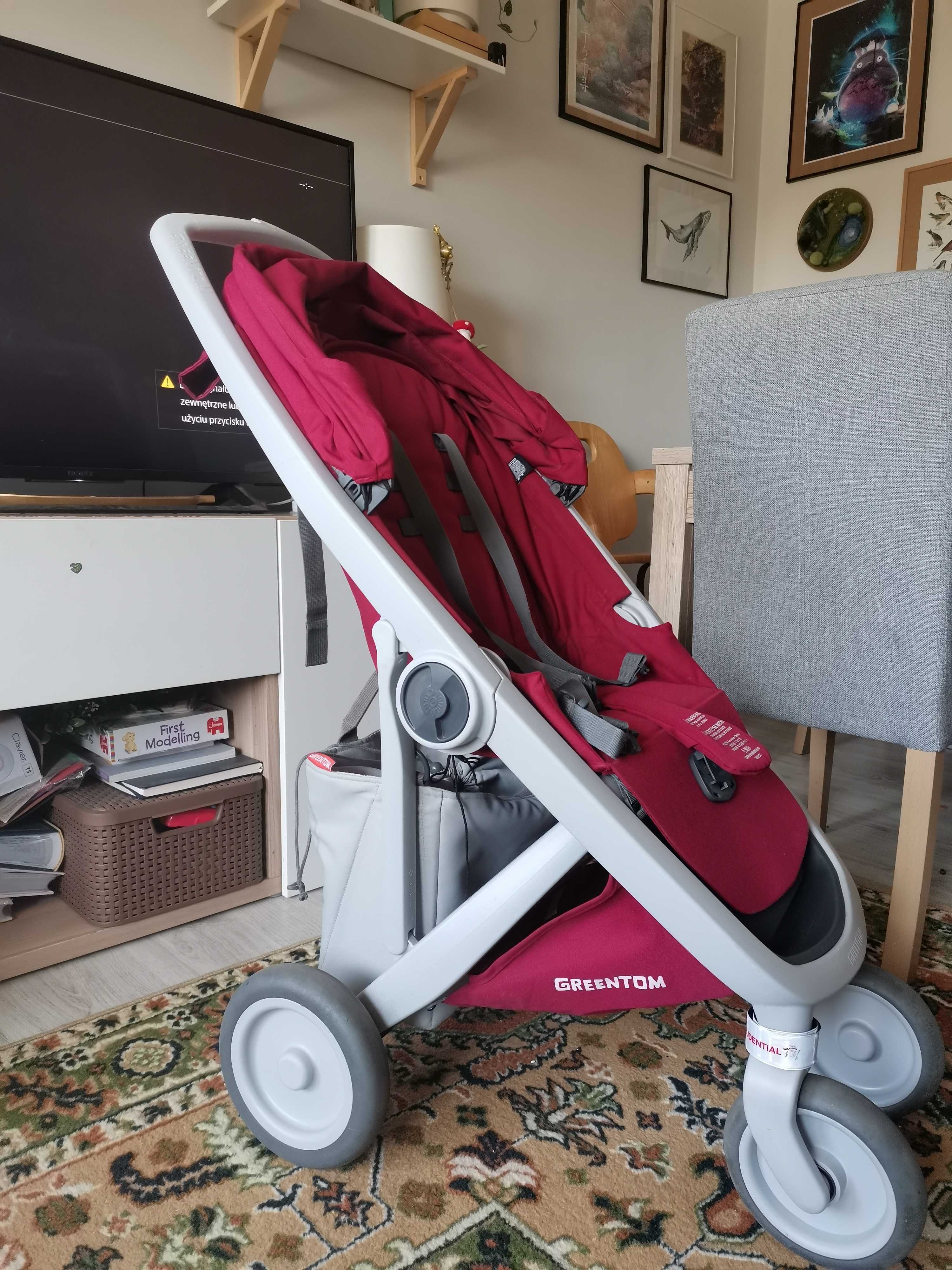 Wózek spacerowy spacerówka Greentom Classic Cherry Grey