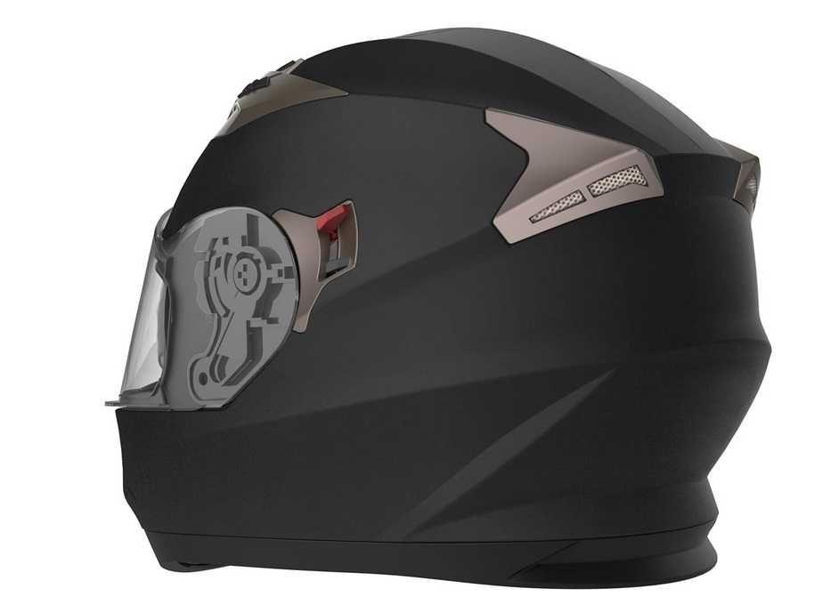 Kask motocyklowy YEMA czarny mat    G-567