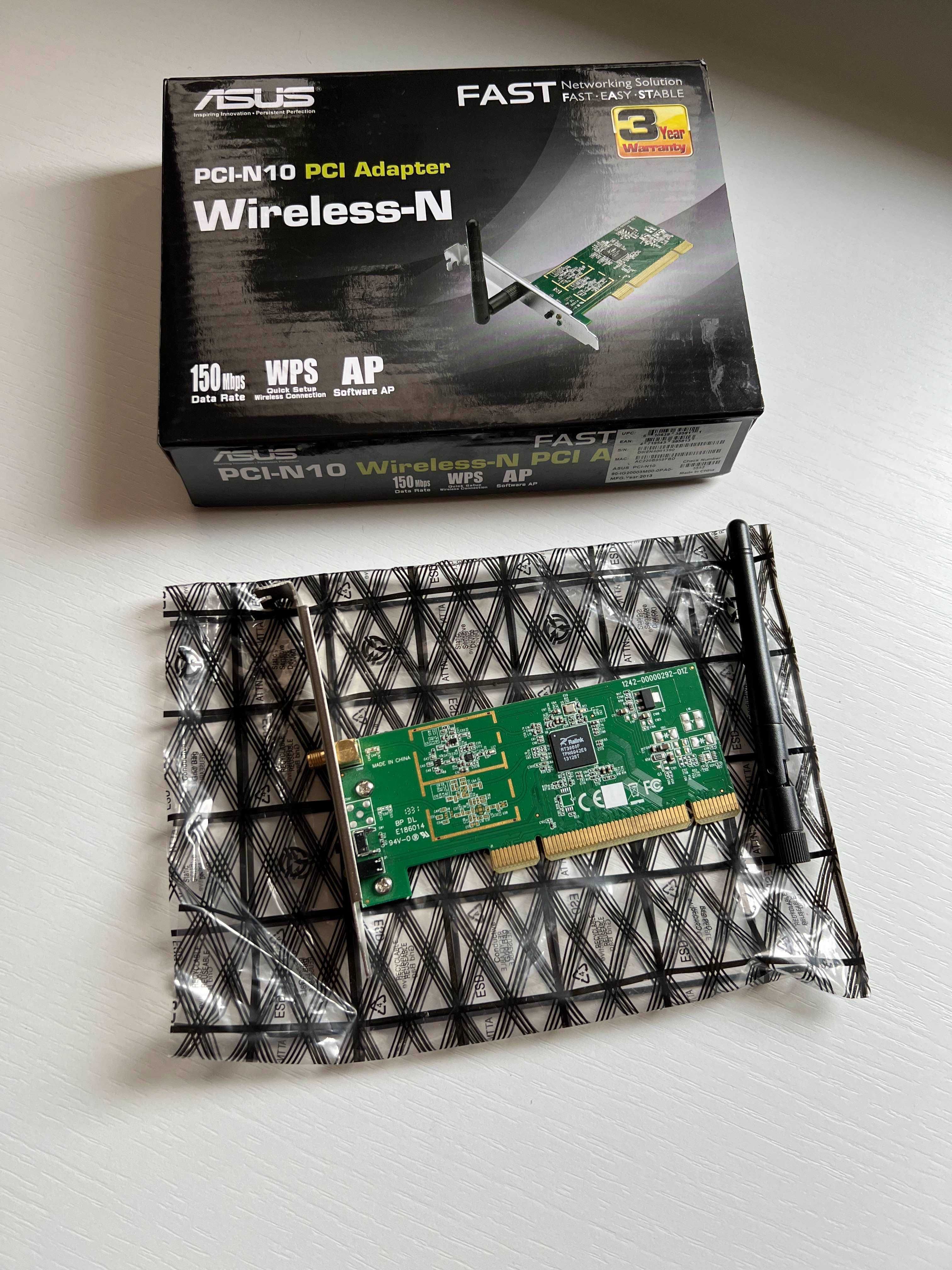 ASUS PCI-N10 Wireless-N – karta sieciowa WiFi PCI